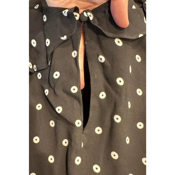 Bardot Women’s Size US 4 XS Polka Dot Ruffle Cut Out Side Top Blouse Romantic - Picture 5 of 10